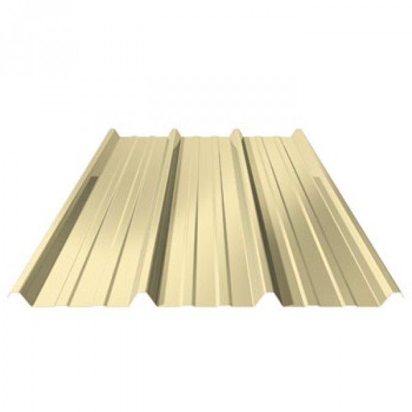 Bac acier nervuré, ep 63/100, onde nervesco, couleur sable toiture