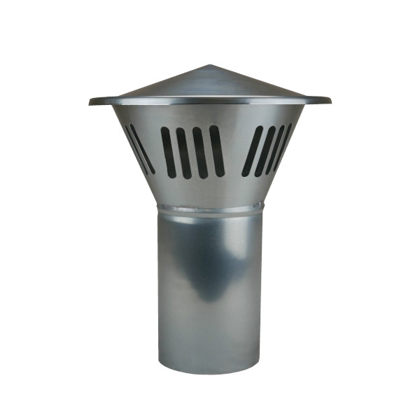 Chapeau de Sortie de Ventilation en Zinc Naturel, diam 100 mm