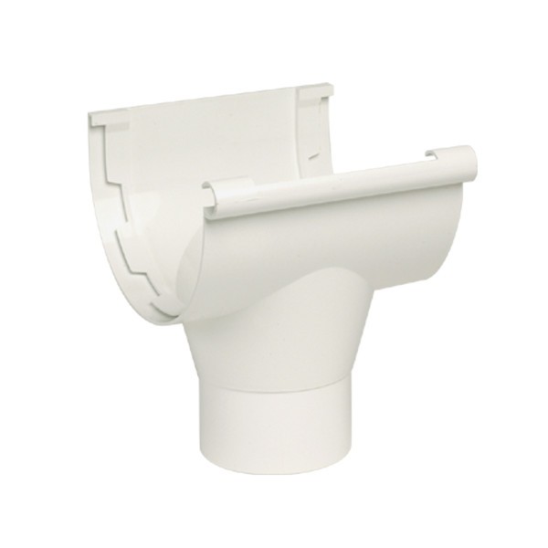 Naissance centrale pour Gouttière PVC à coller Blanc Nicoll, dev 25 cm