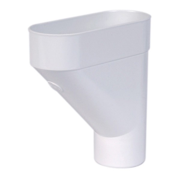 Jambonneau PVC pour Gouttière demi-ronde Blanc Nicoll, d 80 mm