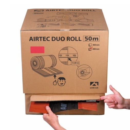 Closoir Airtec Duo Roll, coul Brun, larg 240 mm en carton de 50 M