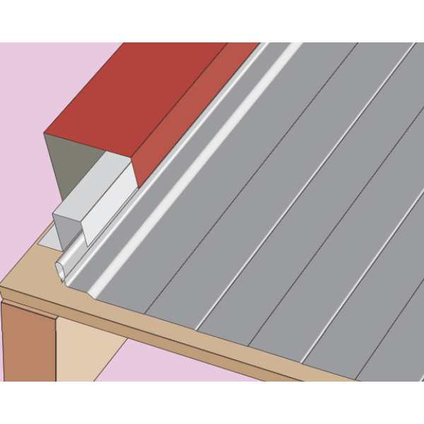 Bande de Rive pour Plaque Acier Mauka® Line 229 x 100 x 2100mm