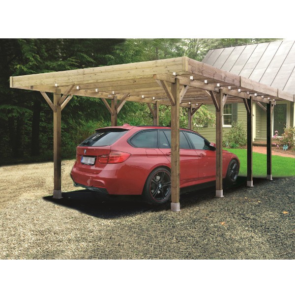 Carport bois modulable 5 x 5 x 4 m SOLID 