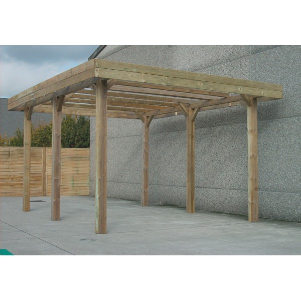 Carport bois modulable SOLID 6 x 5 x 4 m – Traitement autoclave
