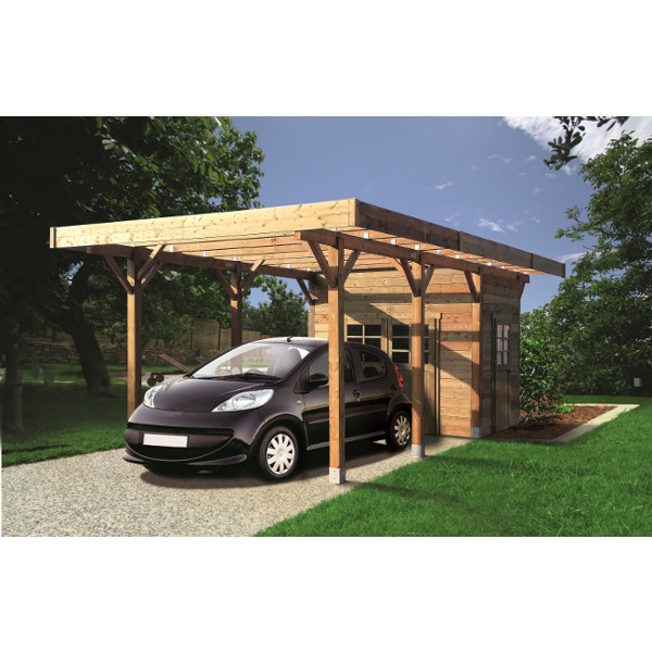Carport bois modulable SOLID 3 x 5 m – Traitement autoclave