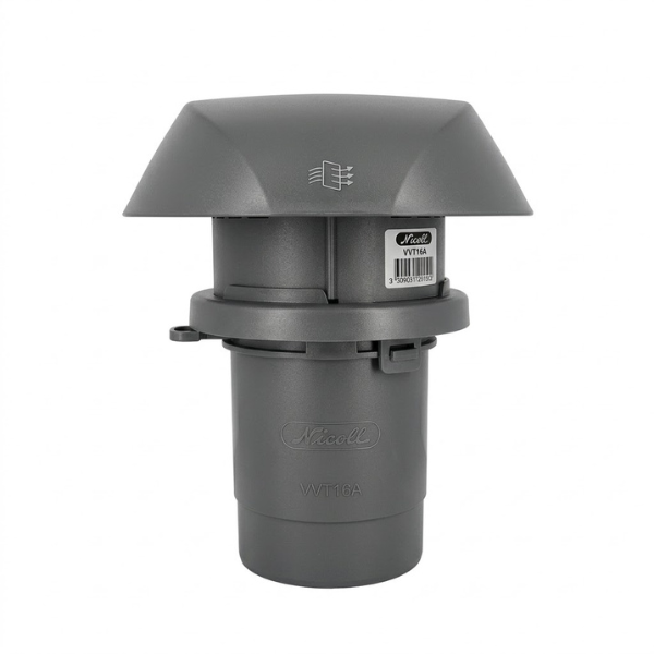 Chapeau de Ventilation Nicoll Atemax VVT16A ⌀100 à 160 mm, Anthra