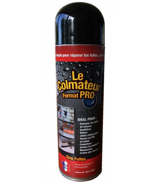 Le Colmateur Pro Spray Bitumeux pour étanchéité, bouteille de 650 ml