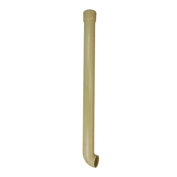Dauphin Coudé Fonte pour Gouttière Couleur Sable Diam 80 mm, 1m
