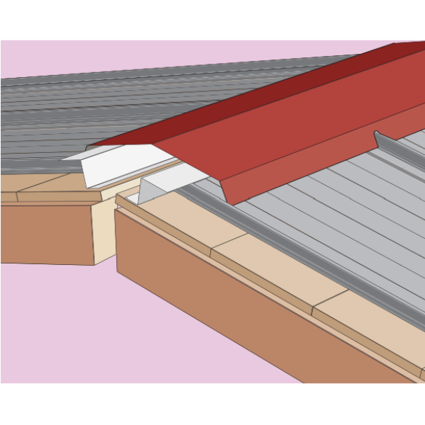Faîtière Double Crantée pour Plaque Acier Mauka® Line 2100mm