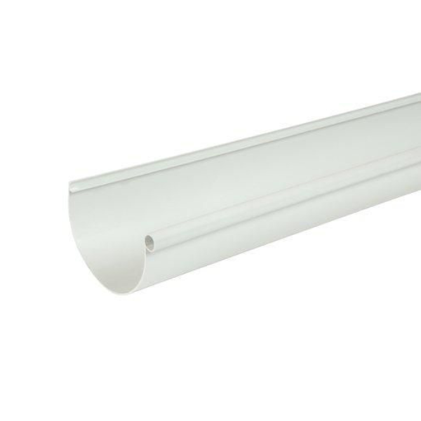 Gouttière PVC demi-ronde à Colle Nicoll Blanc D25 4m