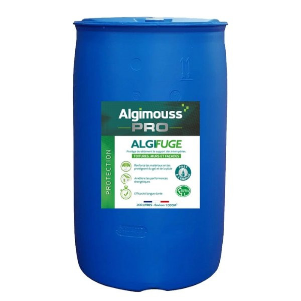 Hydrofuge Toiture, Murs et Façades AlgiFuge, Fût de 200 L