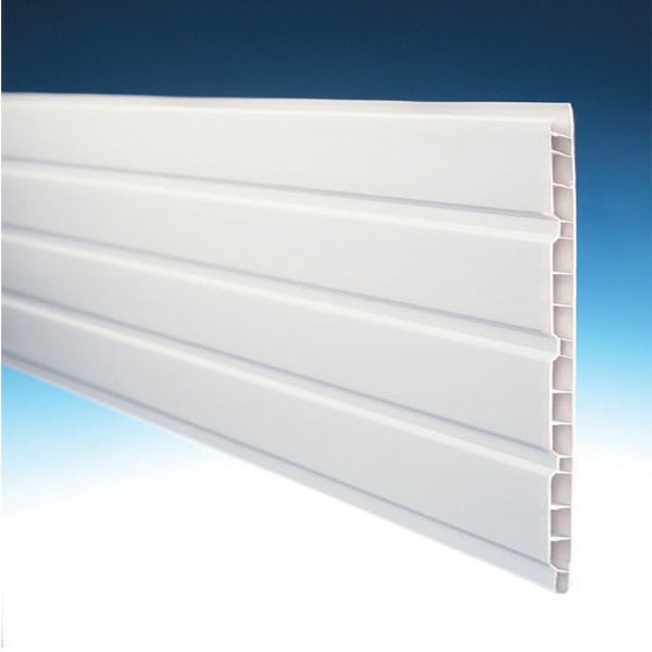 Lambris Alvéolaire PVC Blanc 25 x 1cm, Long 4m