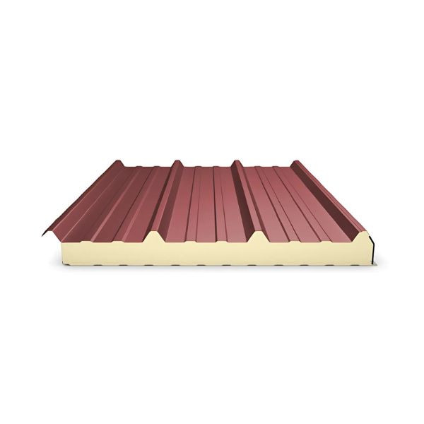 Panneau Sandwich isolé Ondatherm® T 40mm Brun Rouge 8012