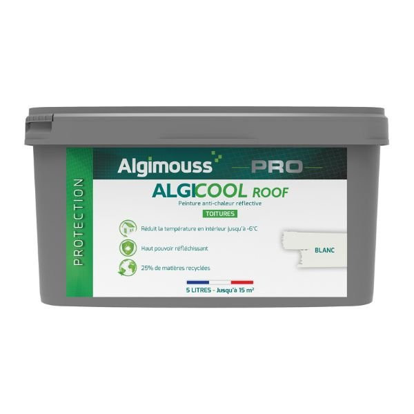 Peinture Anti-chaleur pour Toiture Algicool Roof Blanc 9010, 17L