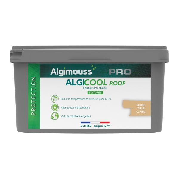 Peinture Anti-chaleur pour Toiture Algicool Roof Rouge RAL 1001, 5L