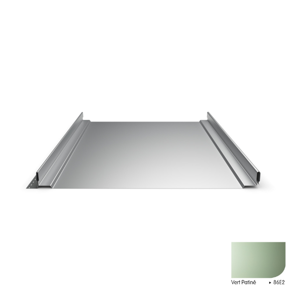 Plaque Acier Joint Debout Mauka® Line 1.450.36T RAL 86E2, le m2