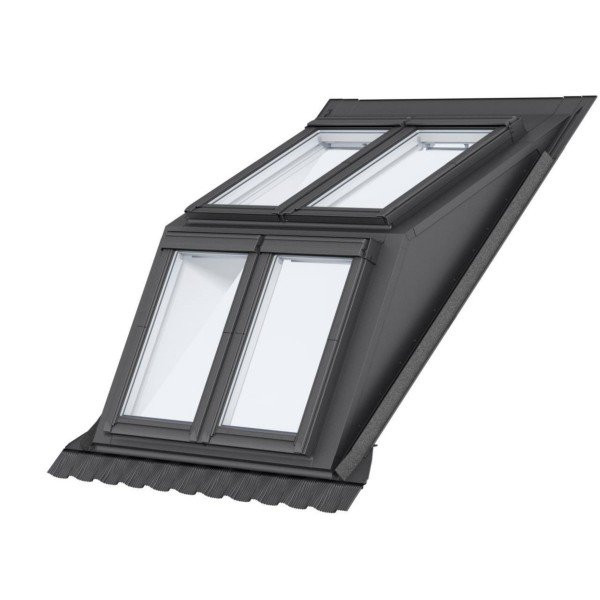 Raccord Verrière Évolution 2 x 2 Velux EBW 2022BK Gris Anthracite