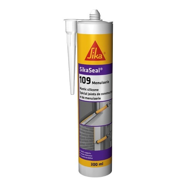 Mastic Silicone SIKASEAL 109 Beige pour Menuiserie, 300 ml
