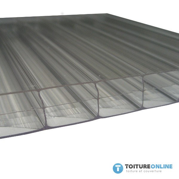 Feuille de toit transparente, panneau de toiture en polycarbonate ignifuge  0,8 mm plaque solaire solide for la facilité de construction du toit de  l'abri de voiture à effet de serre ( Color 