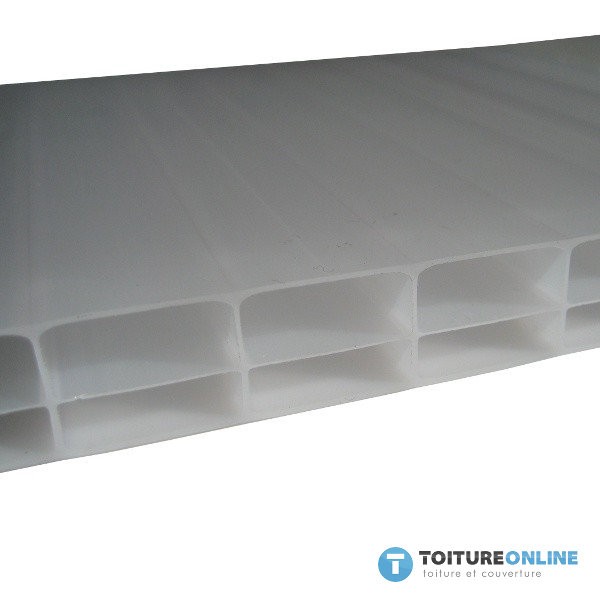 Plaque Polycarbonate Alvéolaire Opale - 16 mm - 0,98 m x 4 m