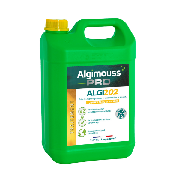 Traitement et Imperméabilisant Concentré Algi 202, Bidon de 5L