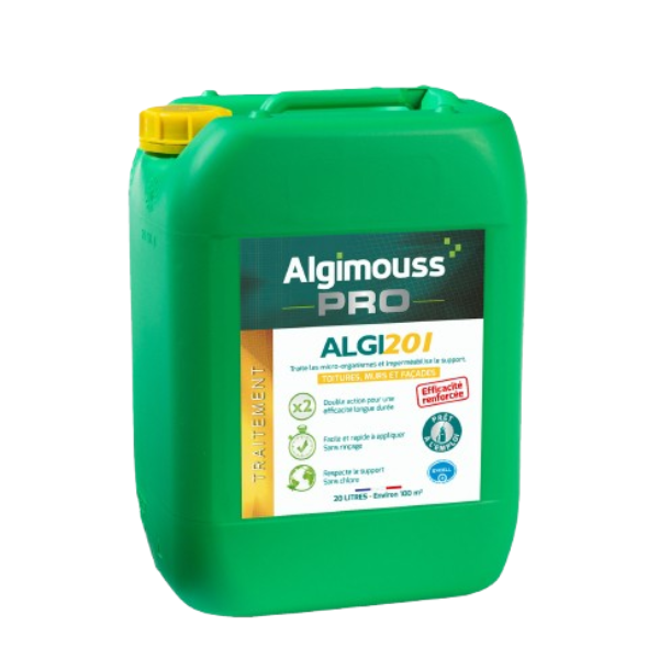Traitement Imperméabilisant Toiture Mur et Façade Algi201, 20L