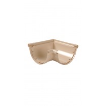 Angle 135° pour Gouttière PVC demi-ronde à coller Sable Nicoll, dev 25
