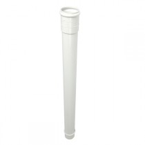 Dauphin PVC Droit Blanc pour Gouttière Nicoll diam 100, L 1 m