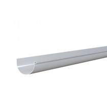 Gouttière PVC demi-ronde à coller MEP 25 cm Ref 254B Blanc, long. 4m