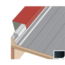Bande de Rive pour Plaque Acier Mauka® Line 130 x 2100mm D220 RAL6719