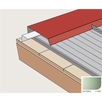 Bandeau de Faitage Cranté pour Plaque Acier Mauka® Line D130, RAL 86E2