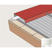 Bandeau de Faitage Cranté pour Plaque Acier Mauka® Line D230, RAL 8750