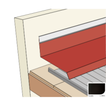 Faîtière Contre Mur Crantée pour Plaque Acier Mauka® Line, RAL 8905