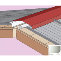 Faîtière Double Crantée pour Plaque Acier Mauka® Line 2100mm, RAL 8906
