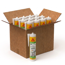 Mastic Acrylique SIKASEAL 107 Blanc pour Joints et Fissures, 12 x 300 ml