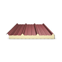 Panneau Sandwich isolé Ondatherm® T 40mm Brun Rouge 8012