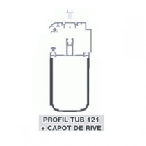 Kit Rive Profil Tube 121 + Capot - 55 mm - Alu - Longueur de 2 m à 7 m