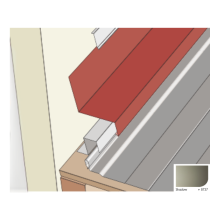 Rive Contre Mur pour Plaque Acier Mauka® Line 260 x 2100 mm RAL 8737