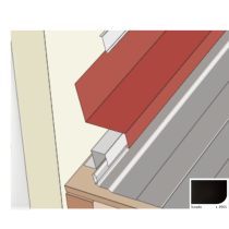 Rive Contre Mur pour Plaque Acier Mauka® Line 260 x 2100 mm RAL 8905