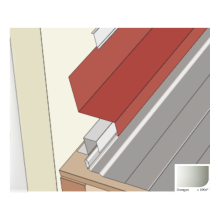 Rive Contre Mur pour Plaque Acier Mauka® Line 260 x 2100 mm RAL 8906