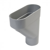 Jambonneau PVC pour Gouttière demi-ronde Gris Nicoll, d 80 mm