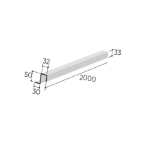 Zed Support de Rive Galva pour Toiture Bac Acier, 2m