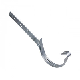 Crochet Rouen Chantourné en Acier Galvanisé pour Fixation Gouttière sur Chevrons, dev 25 cm