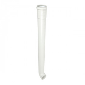 Dauphin PVC Coudé Blanc pour Gouttière Nicoll diam 80, L 1 m