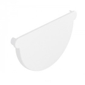 Fond de Gouttière PVC demi ronde à coller Blanc Nicoll dev 25