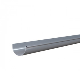 Gouttière PVC demi-ronde à coller MEP 25 cm Ref 254G Gris, long. 4m