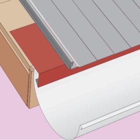 Bande d'égoût CMBE2 pour Plaque Acier Mauka® Line 1.450.36T, 2,1 m