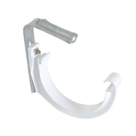 Crochet Gouttière PVC monté pour Bac acier Nicoll D25 Blanc