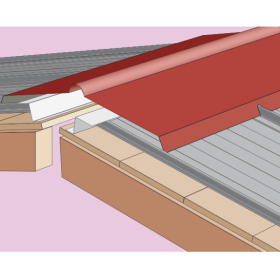 Demi-faîtière Articulée Crantée pour Plaque Mauka® Line 2,1m
