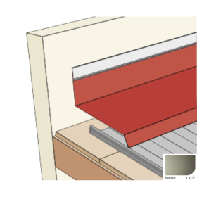 Faîtière Contre Mur Crantée pour Plaque Acier Mauka® Line, RAL 8737